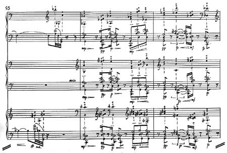 Partiturausschnitt
Y SOBRE LOS INSTANTES op. 47
fr drei Campanulen
